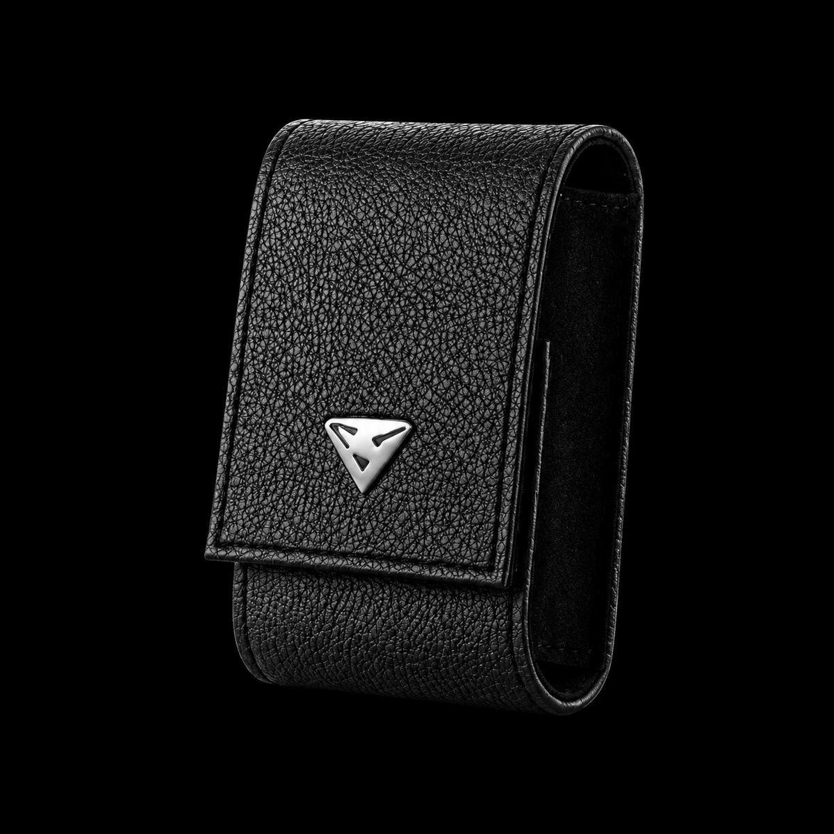 Superwatchman leather watch pouch floating on black