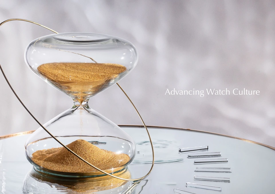 The Hour Glass watch-culture imagery