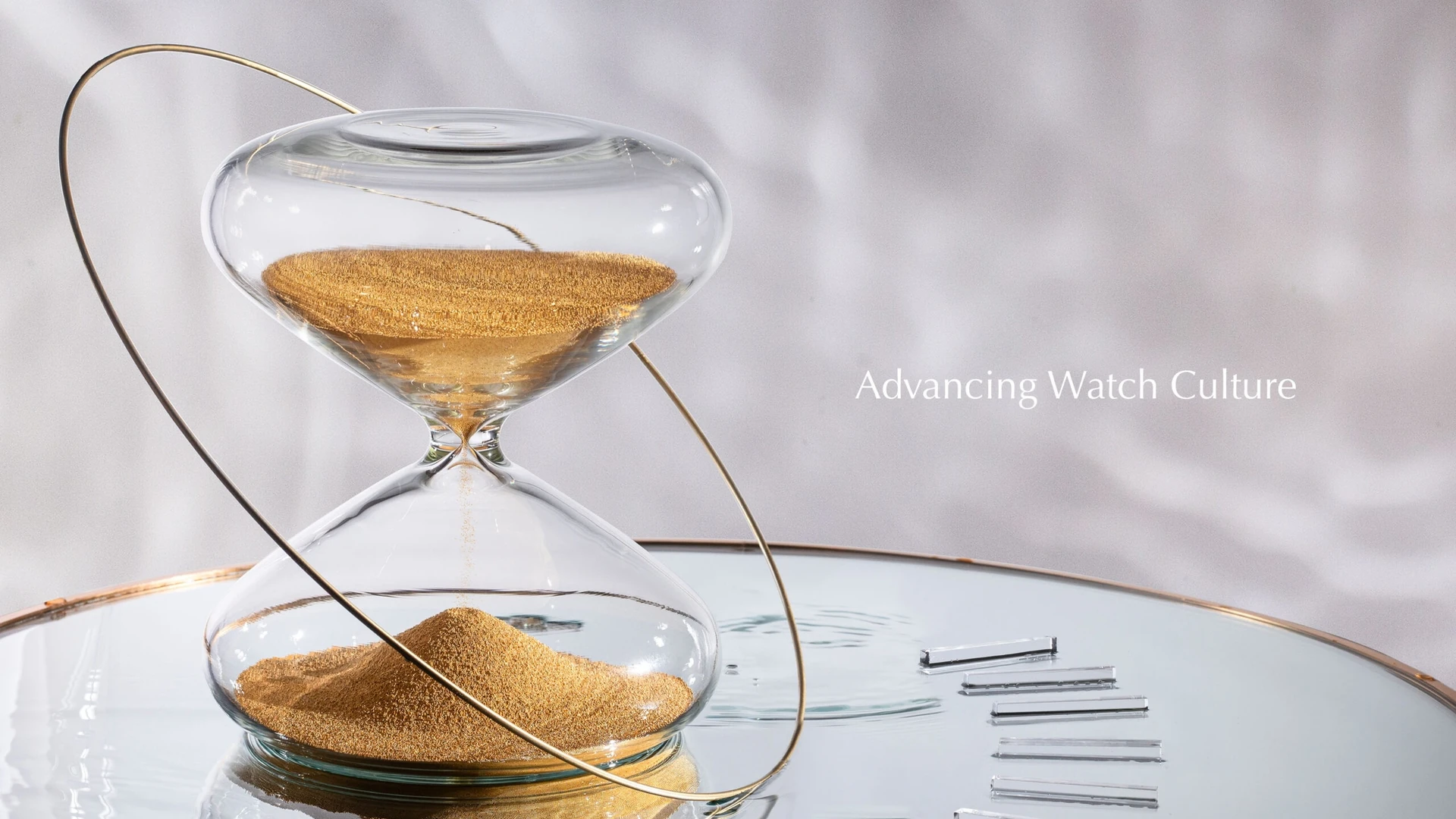 The Hour Glass watch-culture imagery