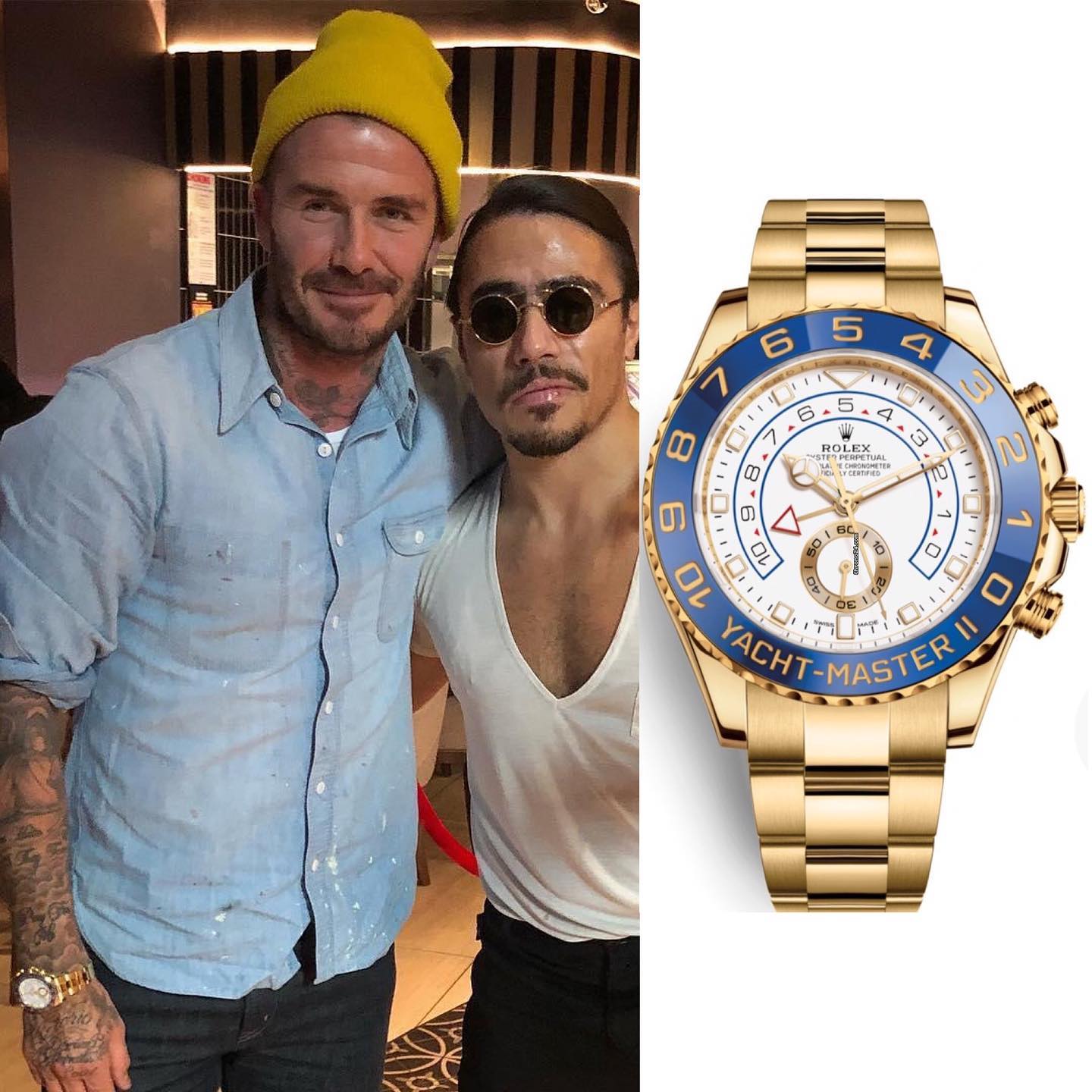 Spot the Watch: David Beckham and to how tone down a yellow gold