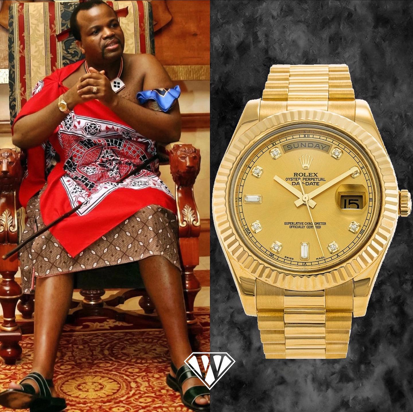King Of Swaziland Rolex Day Date Gold