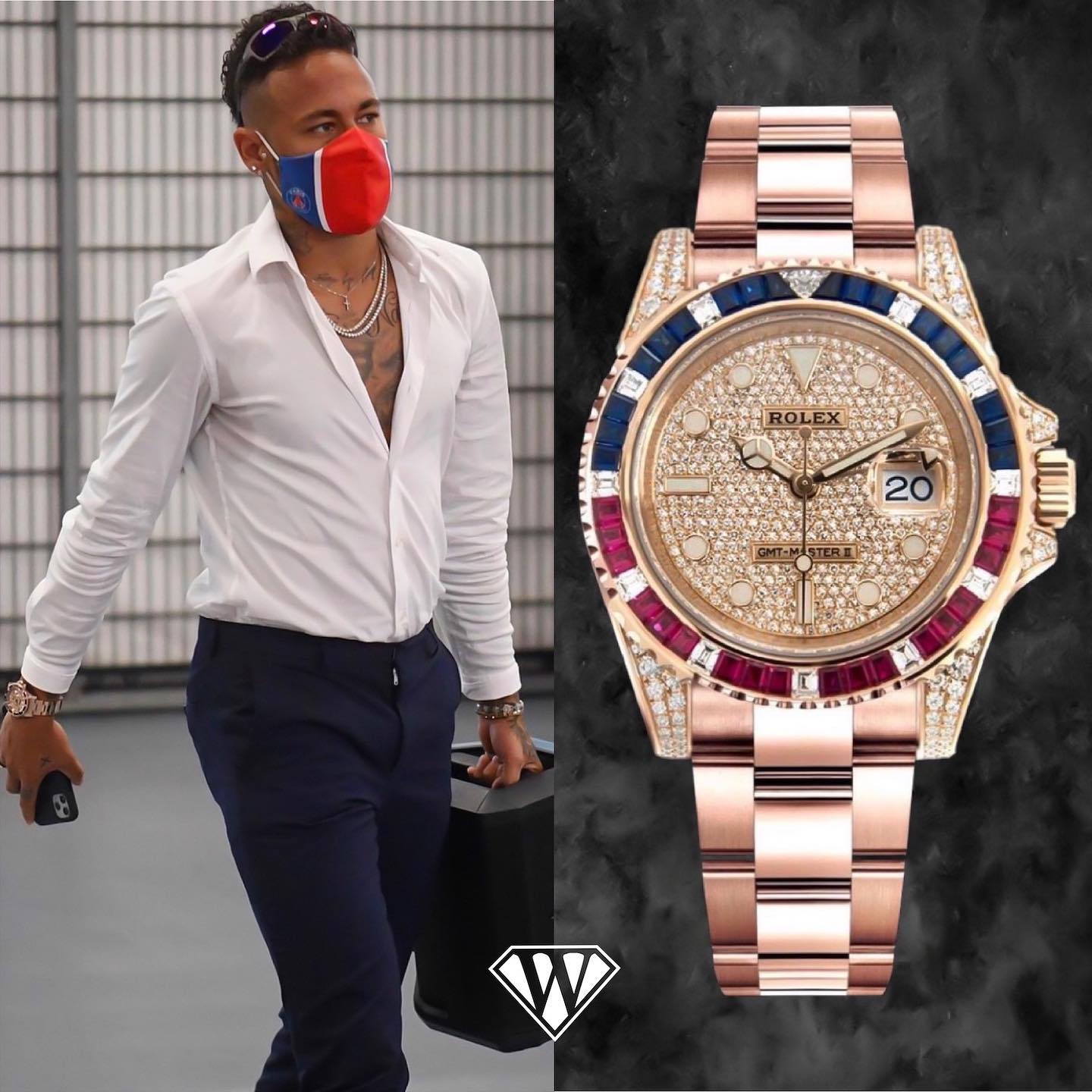 Neymar Jr Diamond Rolex SARU | Superwatchman.com