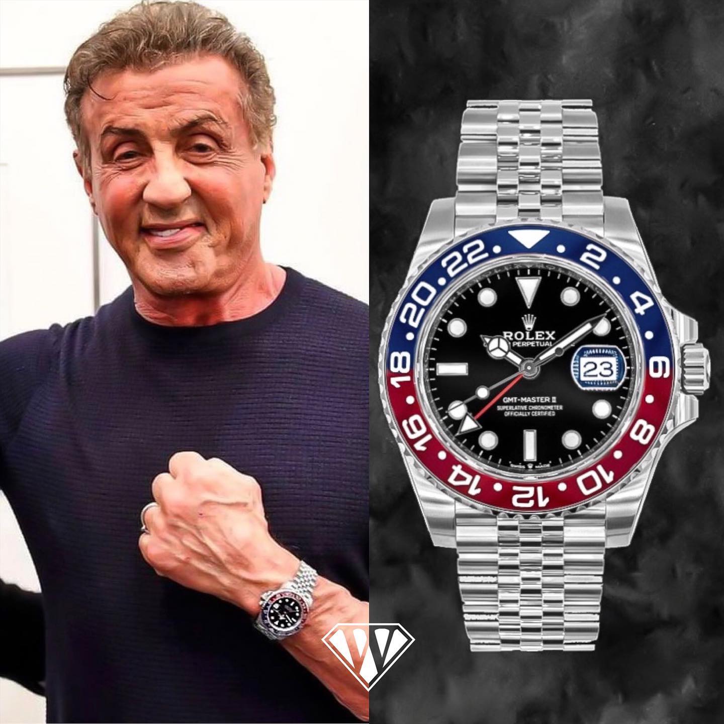 Sylvester Stallone Rolex Pepsi Watch