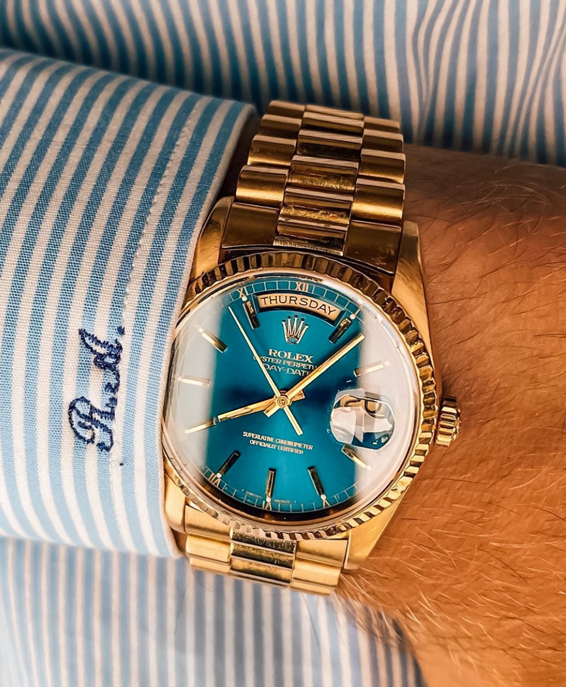 rolex day date 18k yellow gold