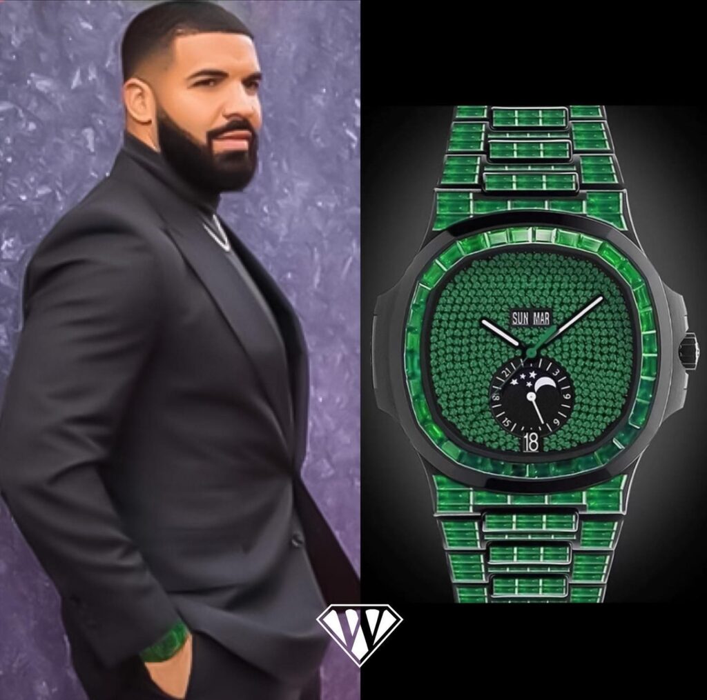 Drake - Emerald piece unique Patek Philippe Nautilus - Superwatch