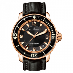 Fifty Fathoms Automatique Red Gold / Black / Black Canvas