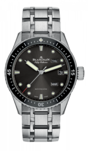Fifty Fathoms Bathygraphe QuantiÃ¨me Annuel Black / Grey / Steel Bracelet