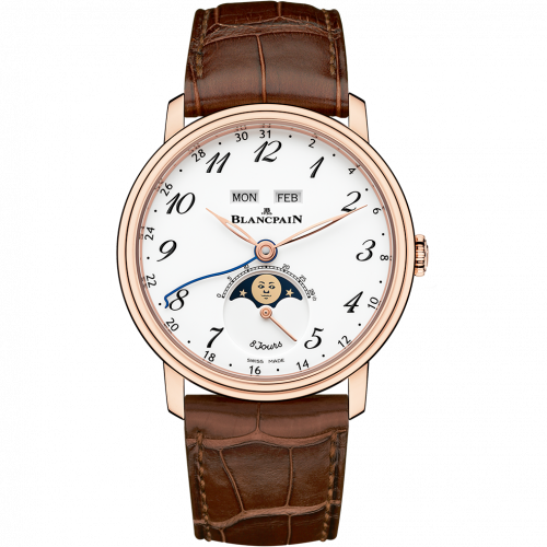 Blancpain - Villeret Quantieme Complet 8 Jours Red Gold / Enamel