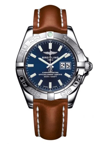 Galactic 41 Stainless Steel / Horizon Blue / Calf