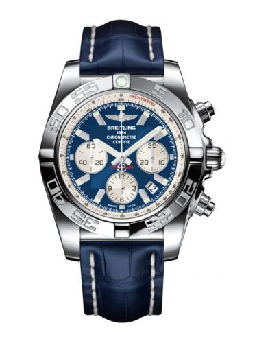 Chronomat 44 Stainless Steel / Blue / Croco