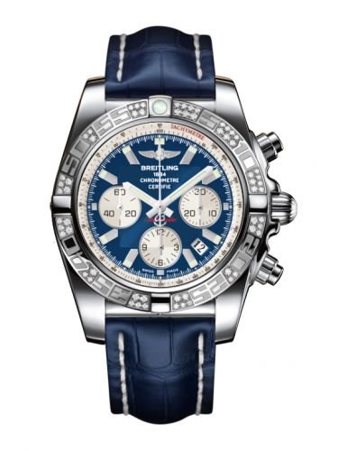 Chronomat 44 Stainless Steel / Diamond / Metallica Blue / Croco