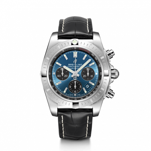 Chronomat B01 Chronograph 44 Stainless Steel / Blackeye Blue / Croco / Pin