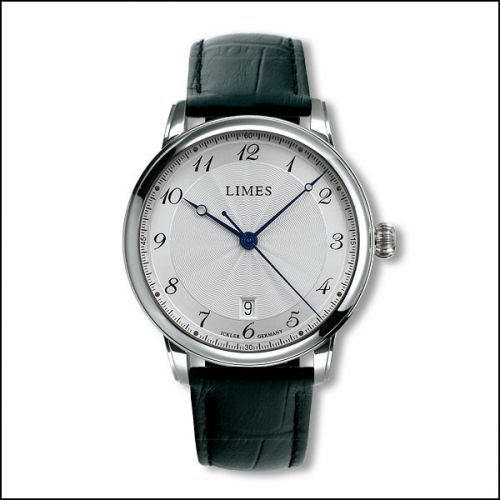 Pharo Cartouche A - Silvered dial - Black leather strap