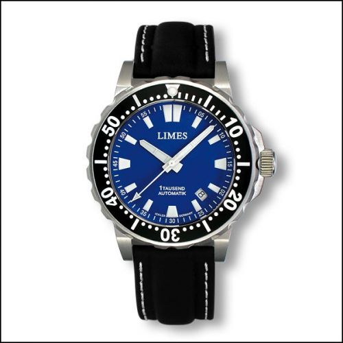 1Tausend Automatic Blue - Leather strap