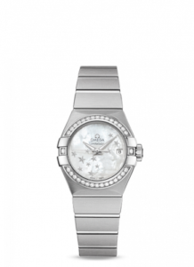 Constellation Co-Axial 27 Brushed Stainless Steel / Diamond / MOP Stars