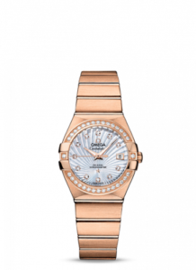 Constellation Co-Axial 27 Brushed Red Gold / Diamond / MOP Supernova