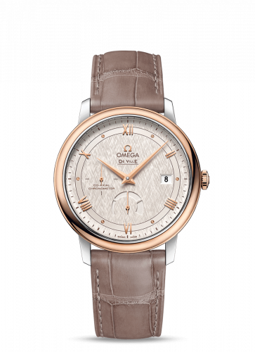De Ville Prestige Co-Axial 39.5 Power Reserve Stainless Steel / Red Gold / Vintage Silver Silk