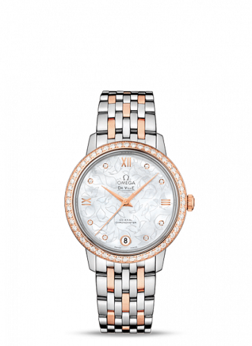 De Ville Prestige Co-Axial 32.7 Stainless Steel / Red Gold / MOP Butterfly / Diamond / Bracelet