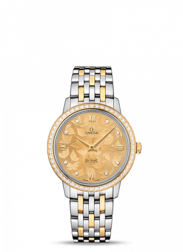 De Ville Prestige Quartz 32.7 Butterfly Stainless Steel / Yellow Gold / Diamond / Bracelet