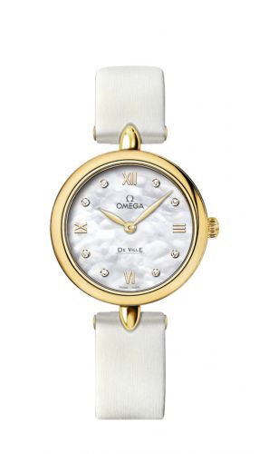 De Ville Prestige Dewdrop Quartz 27.4 Yellow Gold / White MOP