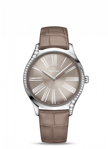 De Ville Trésor 39 Stainless Steel / Grey – Roman / Alligator