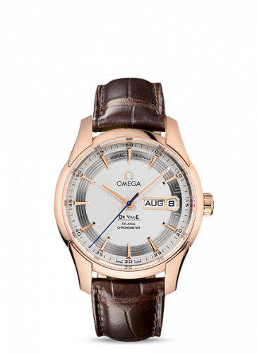 De Ville Hour Vision Co-Axial Annual Calendar Red Gold / Silver / Alligator