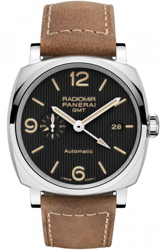 Radiomir 1940 45 3 Days GMT Automatic Stainless Steel / Black -Tuxedo