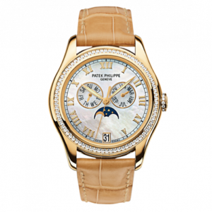 Annual Calendar 4936 Yellow Gold Diamond Mother of Pearl