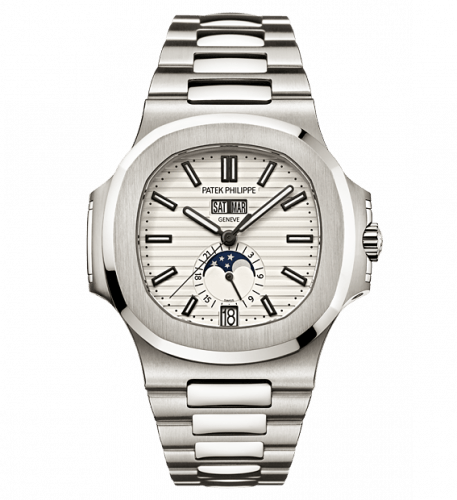 Nautilus 5726 Stainless Steel / White