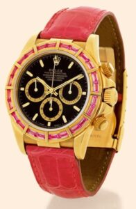 Daytona Zenith Yellow Gold Pink Sapphire Black