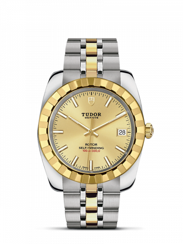 Classic 38 Stainless Steel / Yellow Gold / Fluted / Champagne / Bracelet
