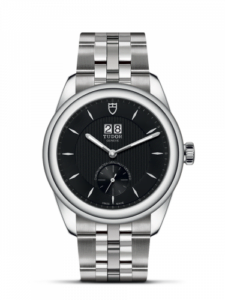 Glamour Double Date Stainless Steel / Black / Bracelet