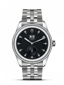Glamour Double Date Stainless Steel / Black-Diamond / Bracelet