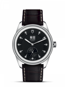 Glamour Double Date Stainless Steel / Black-Diamond / Strap