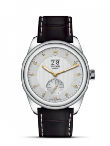 Glamour Double Date Stainless Steel / Silver-Diamond / Strap