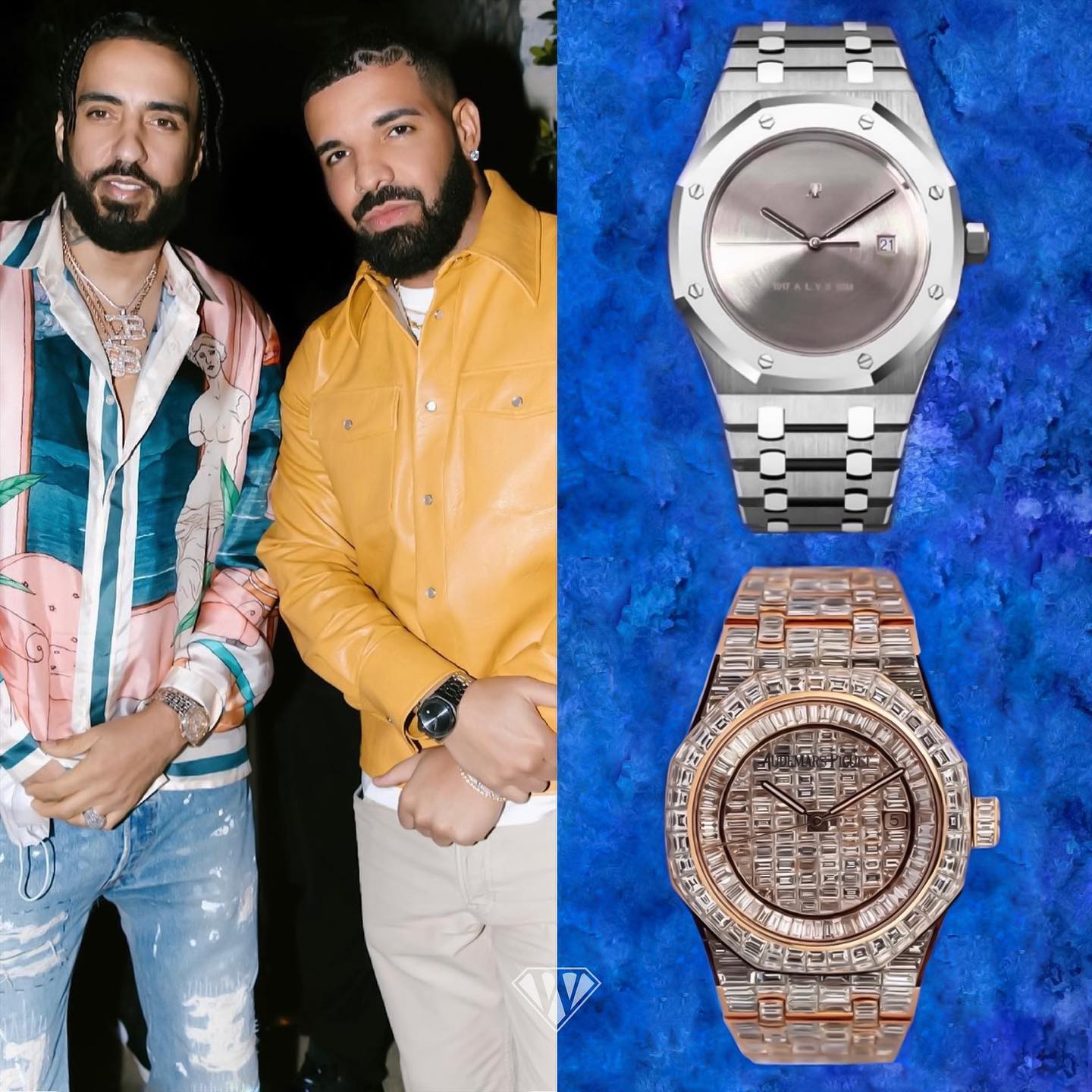 French Montana and Drake both wearing an Audemars Piguet - Superw