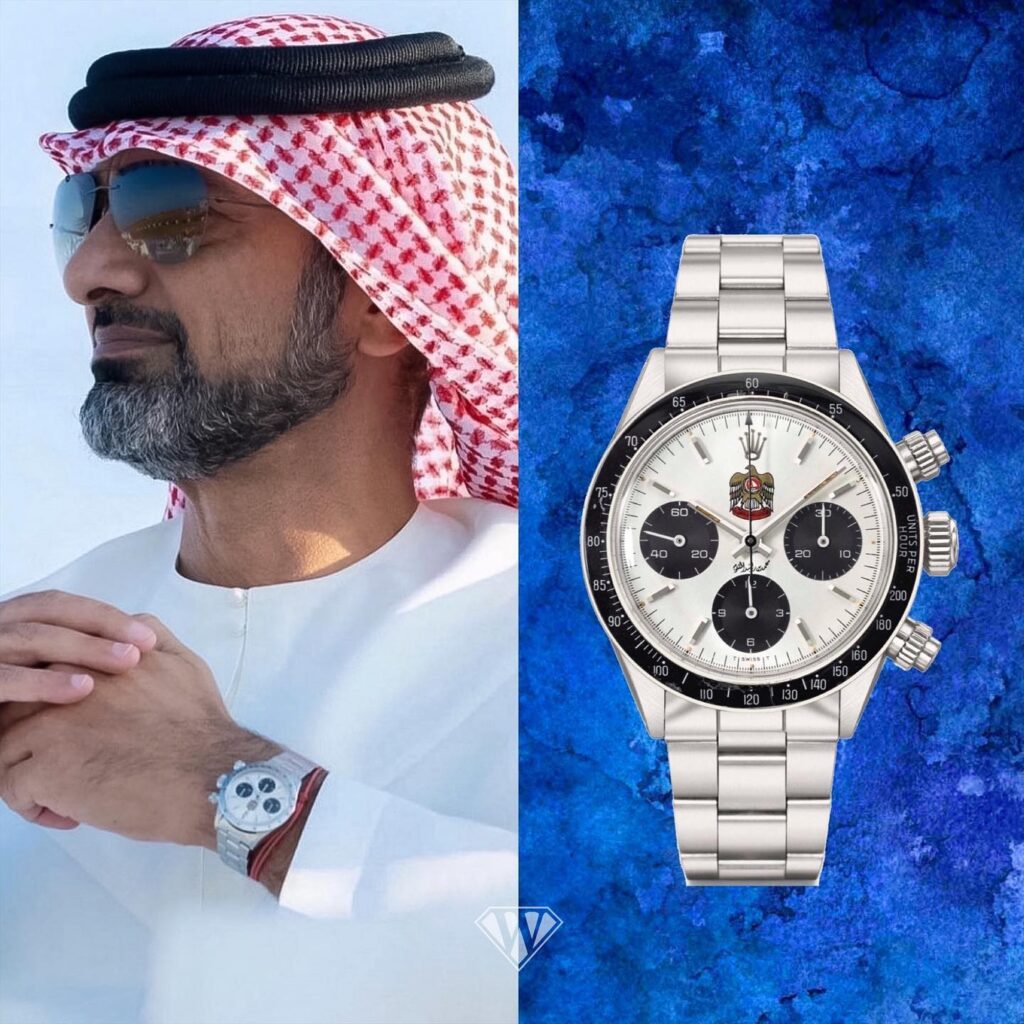The Crown Prince of Ajman - Rolex Daytona with a 'Quraysh Hawk Di