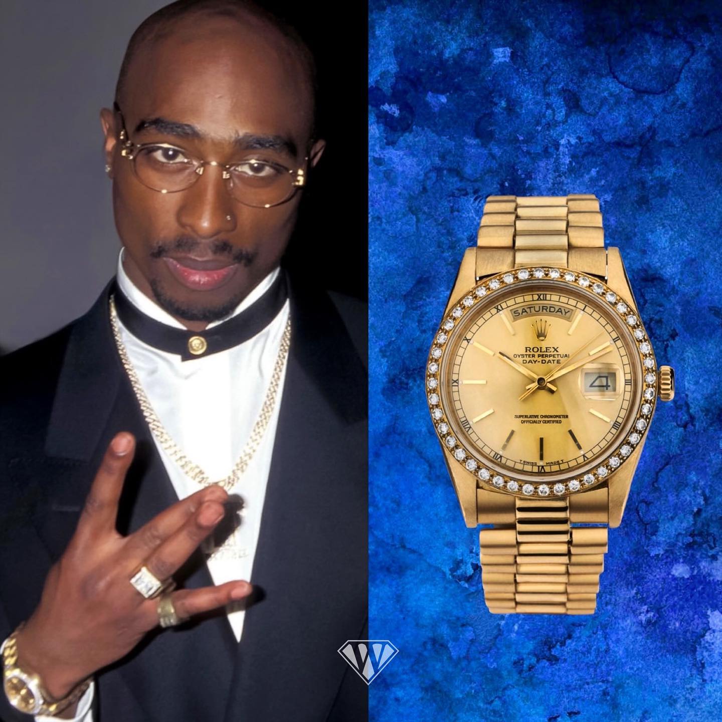 Legendary Tupac Shakur  36mm Rolex DayDate  Superwatchmancom