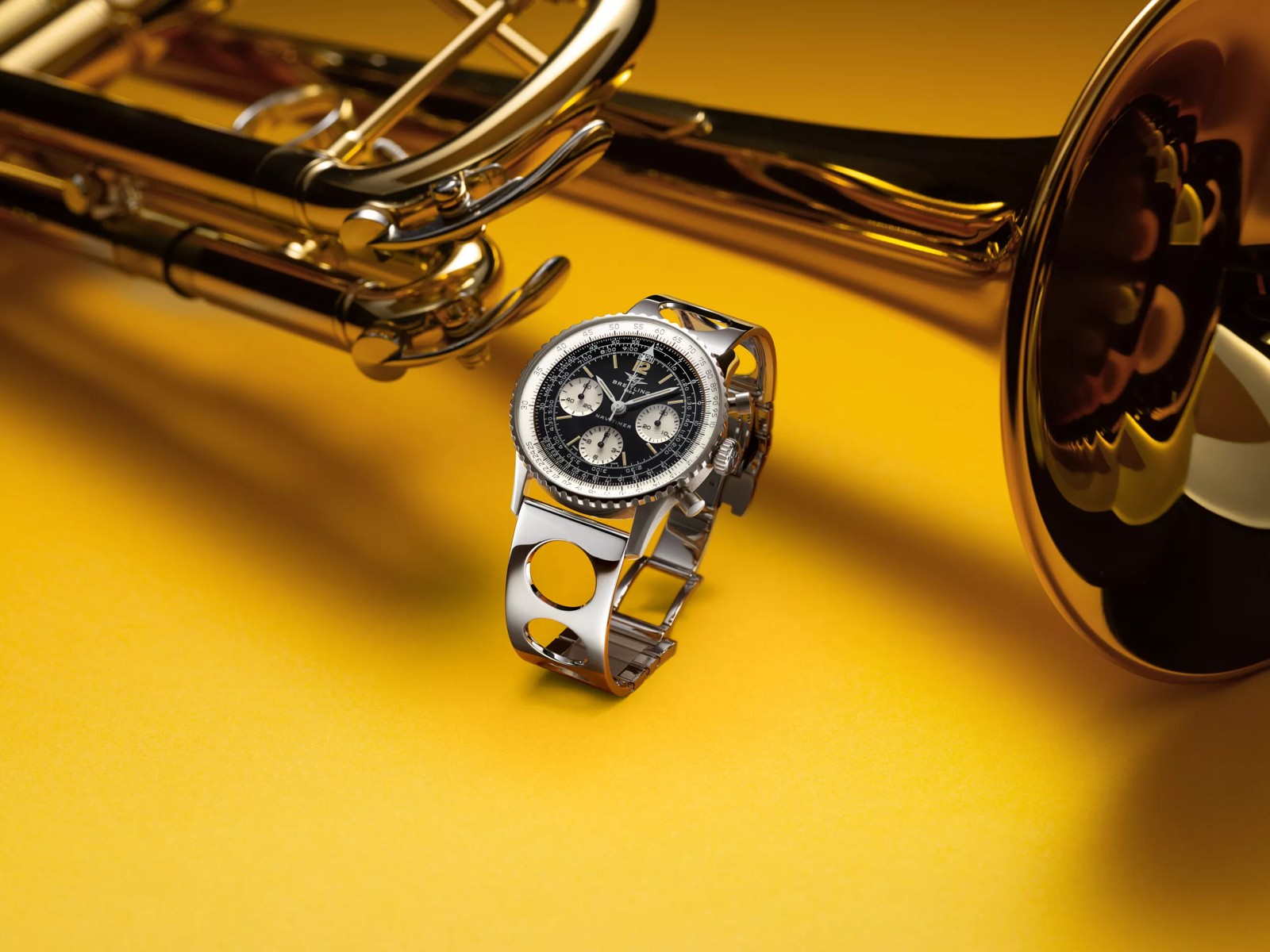 Breitling Miles Davis Navitimer with its perforated Air Racer bracelet