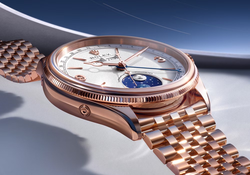 Rolex Perpetual Padellone in Everose gold on a Settimo bracelet